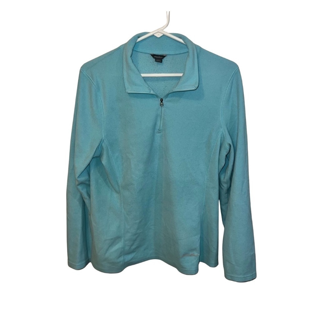 Eddie Bauer Women’s Aqua Fleece Pullover Top Large - Warm and Stylish Layer